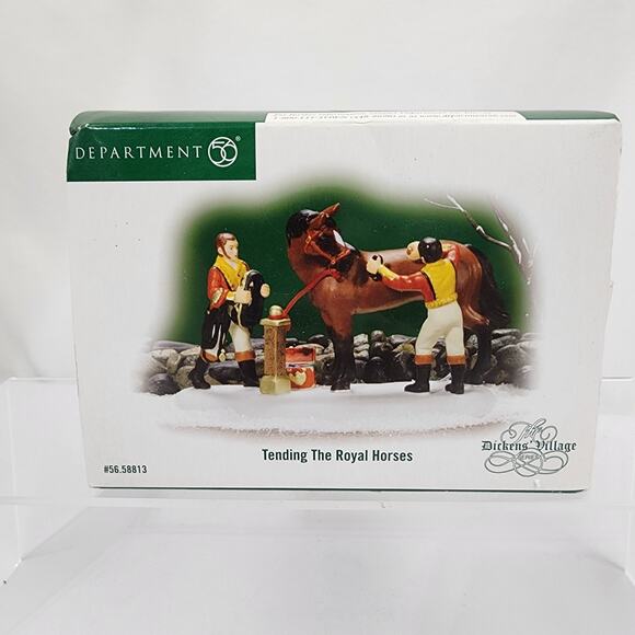 Department 56 Tending The Royal Horses #58813 Dickens Village Christmas w/Box - Picture 8 of 10